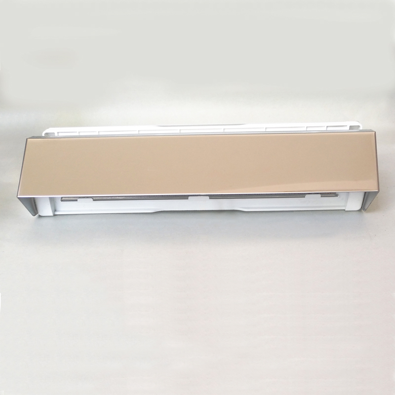 Aluminium mail slot with stainless steel safety casing